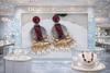 Ruby Red Glass | Silver & Gold (Dual) Plated | Silver Replica Oxisidised Earrings |