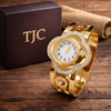 Premium Quality Anti - Tarnish Gold Plated Watch Bracelet in Oval Shape