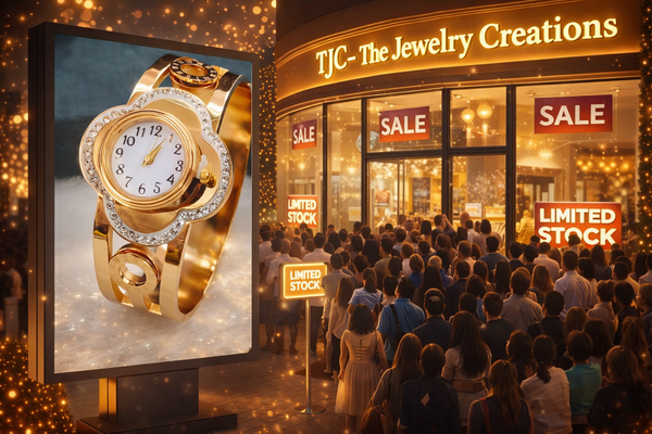 Premium Quality Anti - Tarnish Gold Plated Watch Bracelet in Oval Shape