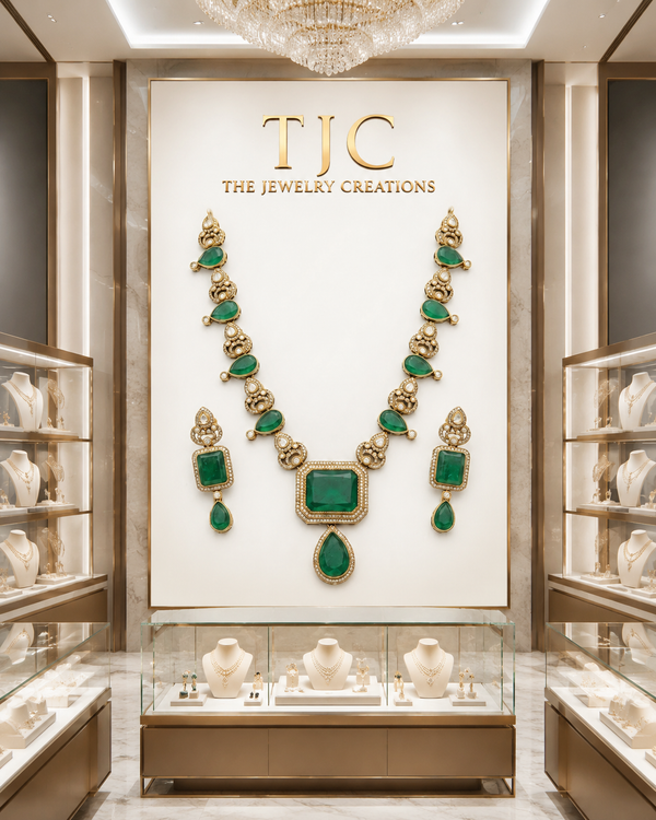 Premium Quality | Doublet Stone | Brass | Handmade Necklace Set |