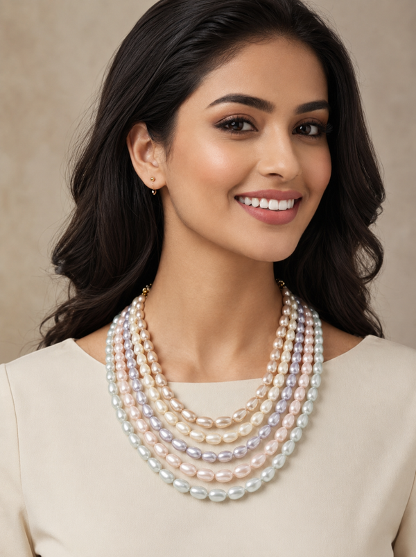 Premium Quality | Pearl Beaded | Layered Mala Set |