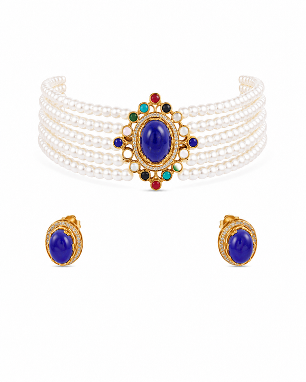 Premium Quality | Navratan Style | Choker Set |