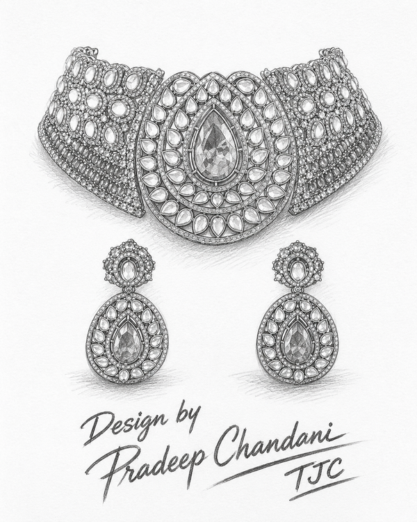 Premium Quality | Doublet Stone | Wedding Choker Set |
