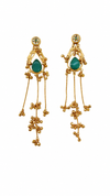 Premium Quality | Emerald Inspired Stone | Dangler Earrings |
