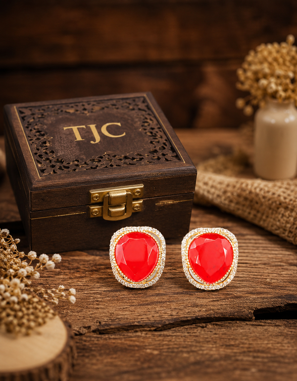 Premium Quality | Studs | Doublet Stone | Earrings |