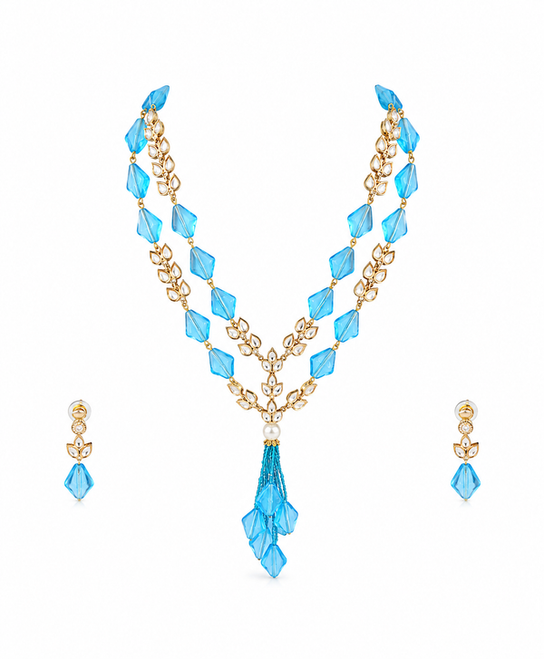 Premium Quality | Kite Shape Glass Beads | 2 Layer Mala |