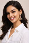 Premium Quality | Doublet Stone | Earrings | Brass |