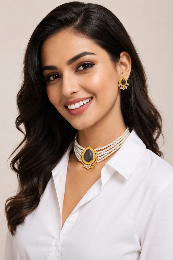 Premium Quality | Natural Stone | Choker Set |