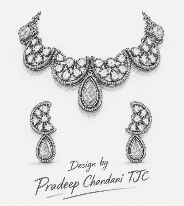 Premium Quality | Doublet Stone | Choker Set | Statement Jewelry |