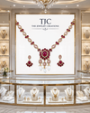 Premium Quality | Ruby Inspired | Necklace Set |