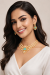 Premium Quality | Doublet Stone | Layered Design | Choker Set |