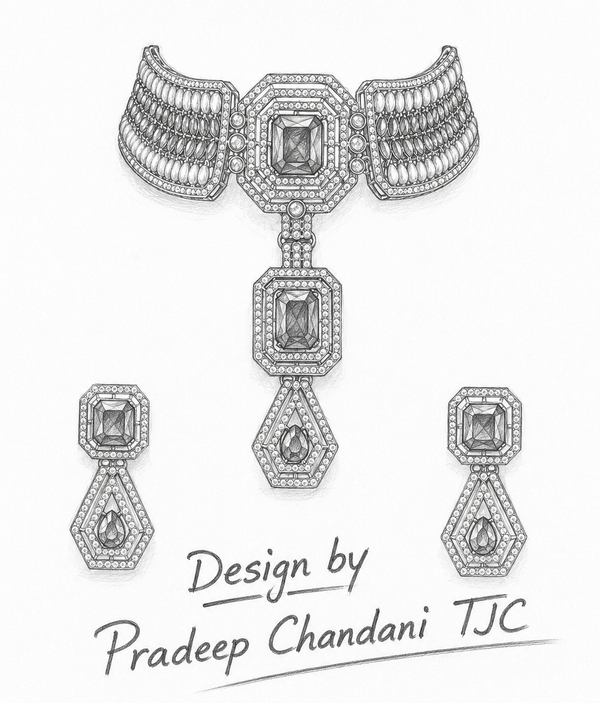 Ruby Inspired | Antique Finish | Premium Quality | Necklace Set |
