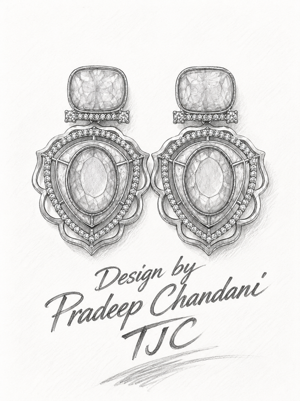 Premium Quality | Rutile Gemstone | Earrings |