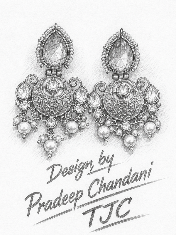 Premium Quality | Monalisa Stone | Jhumki Earrings |