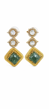 Premium Quality | Natural Stone | Brass | Dangler Style Earrings |
