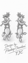 Premium Quality | Monalisa Stone | Dual Tone | Replica Earrings |