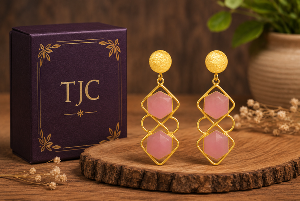 Premium Quality | Brass Earrings | Yellow Color |