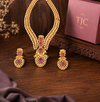 Premium Quality | Doublet Stone | Necklace Set | Amethyst Color |