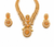 Premium Quality | Doublet Stone | Necklace Set | Orange Color |