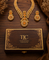 Premium Quality | Doublet Stone | Necklace Set | Orange Color |