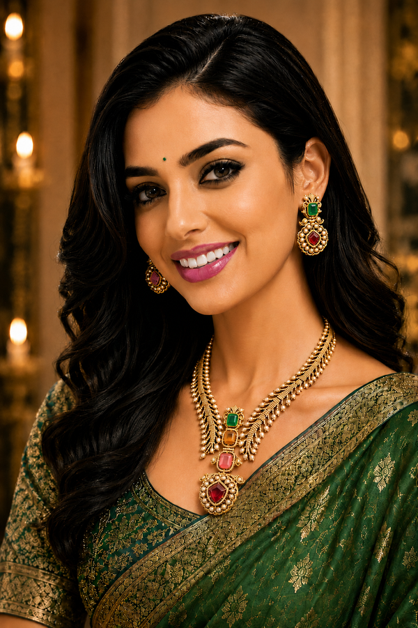 Premium Quality | Doublet Stone | Necklace Set | Multi Color |