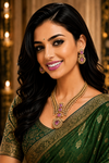 Premium Quality | Doublet Stone | Necklace Set | Amethyst Color |