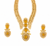 Premium Quality | Doublet Stone | Necklace Set | Yellow Color |