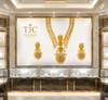 Premium Quality | Doublet Stone | Necklace Set | Yellow Color |