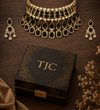 Premium Quality | Precious Inspired ColorStone | Necklace Set | Black Color |