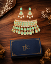 Premium Quality | Precious Inspired ColorStone | Necklace Set | Mint Color |