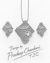 Premium Quality | Emerald & Ruby Inspired | Chain Pendant Set |