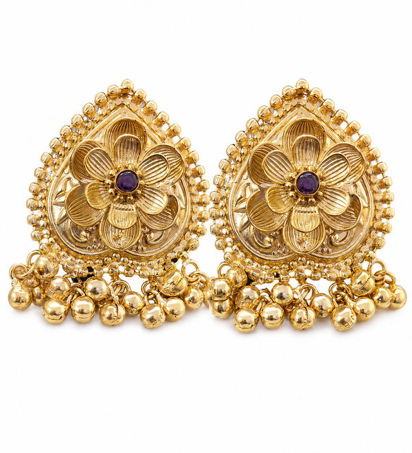 Premium Quality | Studs Earrings | Purple Color |