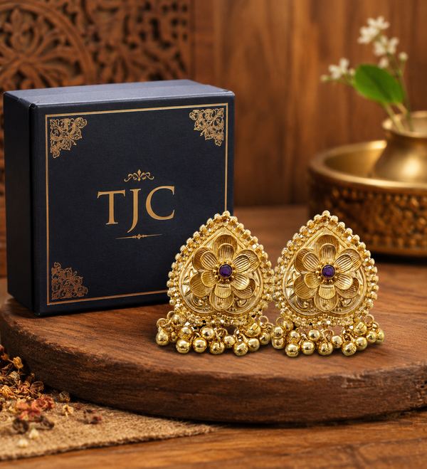 Premium Quality | Studs Earrings | Purple Color |