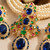 Premium Quality | Monalisa Stone | Choker Set | Blue Color |