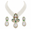 Premium Quality | Monalisa Stone | Choker Set | White Color |