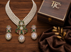 Premium Quality | Monalisa Stone | Choker Set | White Color |