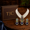 Premium Quality | Monalisa Stone | Choker Set | Blue Color |