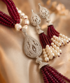 Premium Quality | Hydro Beads Mala Set | Red Color |
