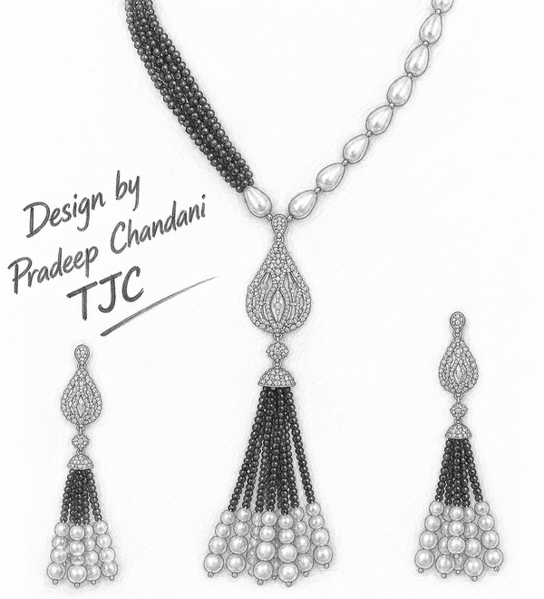 Premium Quality | Hydro Beads Mala Set | Black Color |