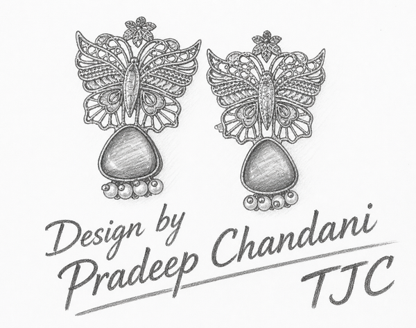 Premium Quality | Brass | Monalisa Stone | Earrings |