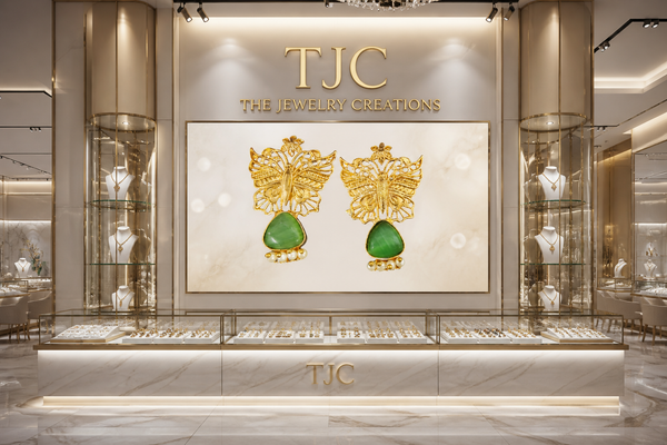 Premium Quality | Brass | Monalisa Stone | Earrings |