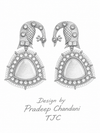 Premium Quality | Monalisa Stone | Peacock Design | Handmade Earrings |