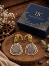 Premium Quality | Monalisa Stone | Peacock Design | Handmade Earrings |