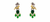 Premium Quality | Green Drop | Monalisa Stone | Glass Beads | Earrings |