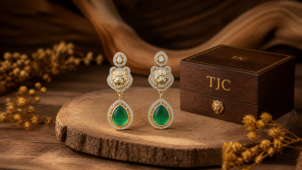 Premium Quality | Monalisa Stone | Gold Plated | Sabyasachi Inspired | Earrings |