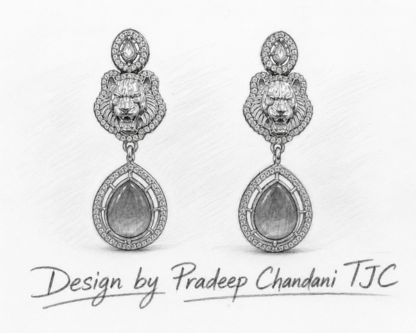 Premium Quality | Monalisa Stone | Gold Plated | Sabyasachi Inspired | Earrings |