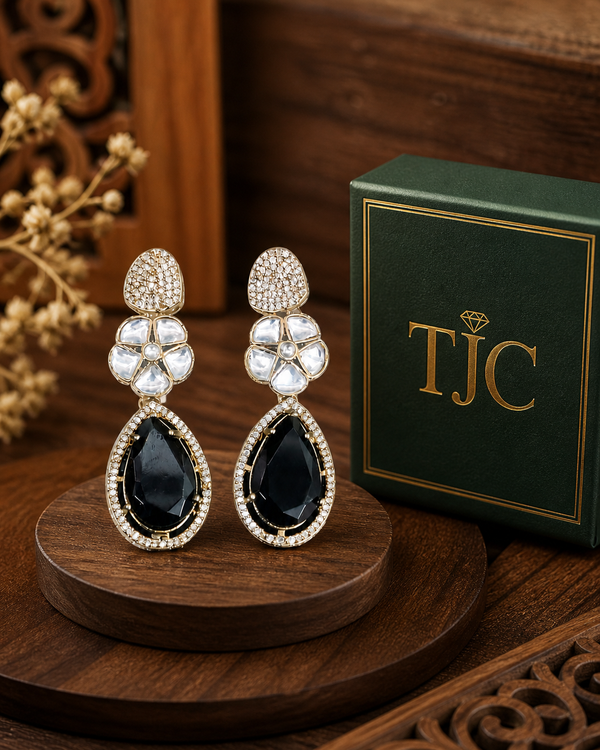 Premium Quality | American Diamond | Cutting Stone | Earrings |