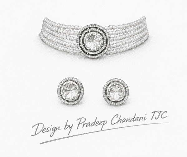 Premium Quality | Crystal Beaded |Choker Set | Handmade Jewelry |