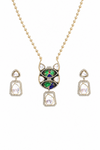 Premium Quality | Copper Stone Necklace | Polki Earrings | Handmade Jewelry |