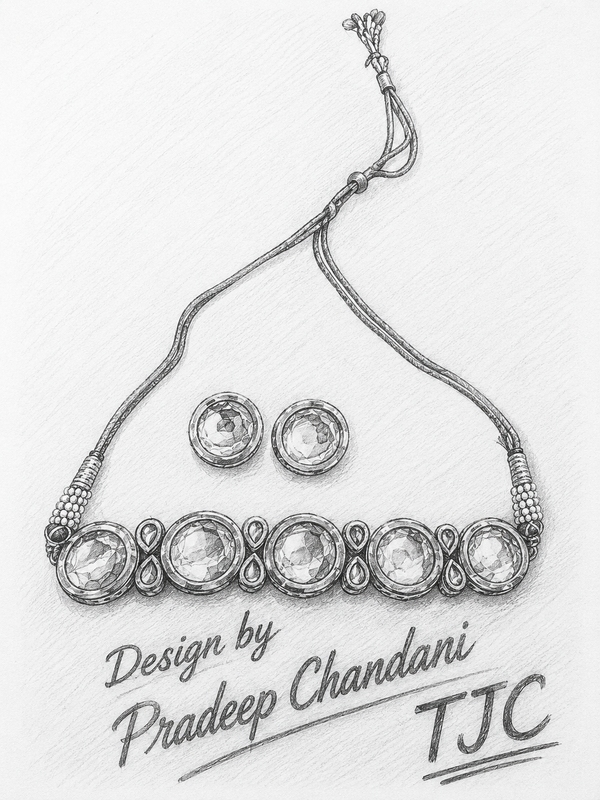 Premium Quality | Kundan Meena | Choker Set | Handmade Jewelry |